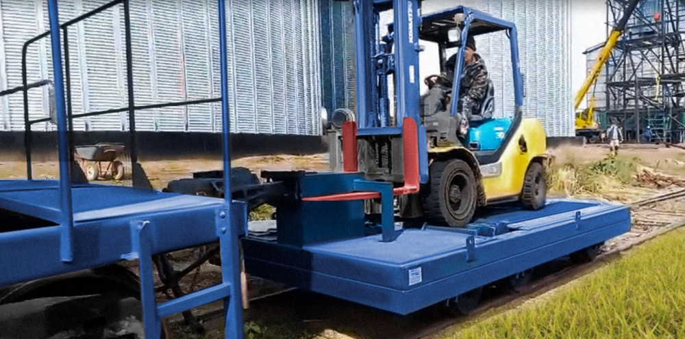 Поставлен унифицированный маневровый вагонный модуль для элеватора ООО «СП-Урожай»